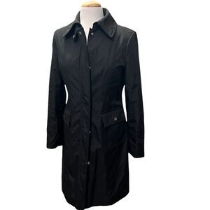 Vintage lightweight Black Trench Coat size Small